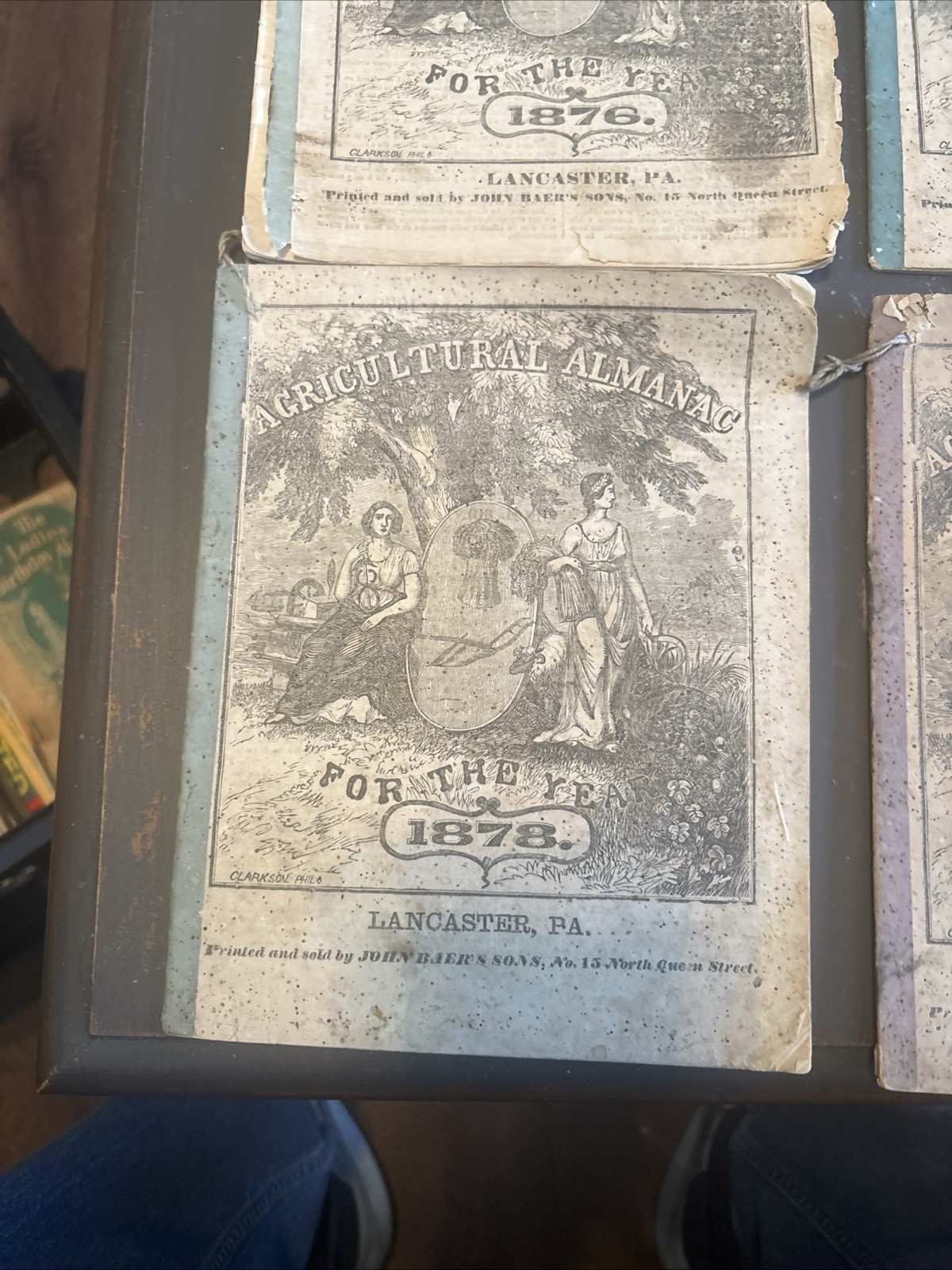Lot Of 4 John Baer&rsquo;s Agricultural Almanac Lancaster, PA Antique! 1876-1879
