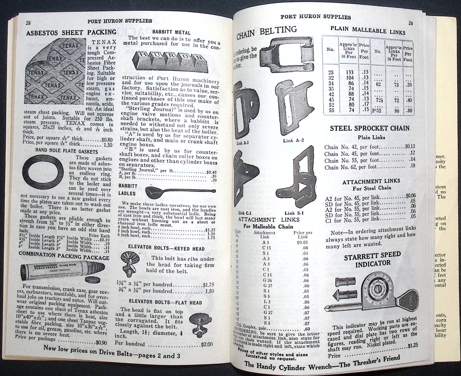 1932 Port Huron Supply Catalog Sawmills Feeders Parts Equipment