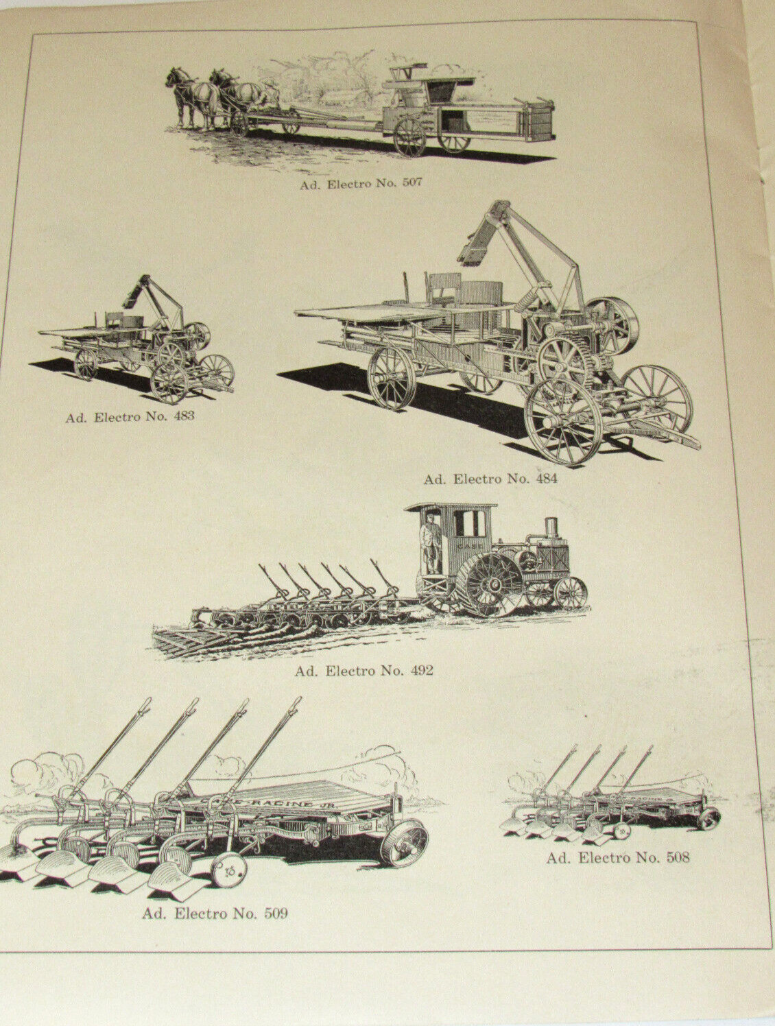 1914 JI CASE DEALER CONTEST BOOKLET! ELECTROTYPE CATALOG! TRACTORS/CARS/THRESHER