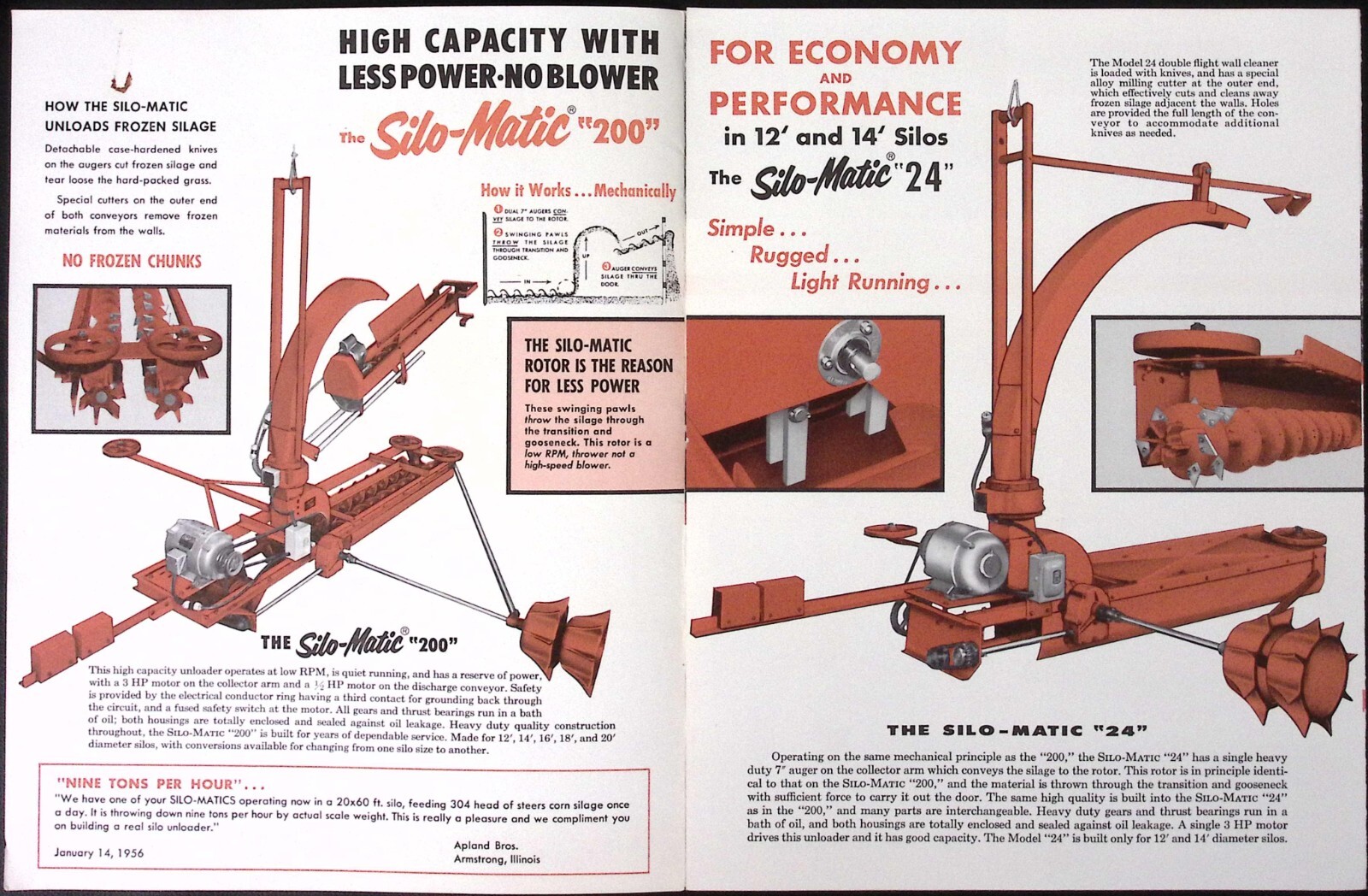 1950s Van Dusen & Co Silo Matic Unloader & Scru-Feed&rsquo;r Bunk Conveyor Brochure