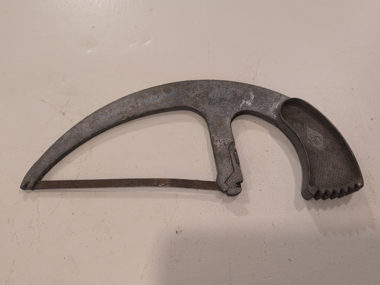 Vtg Farmers Elevator Co Summit South Dakota Hacksaw Meat Saw Obert Olson