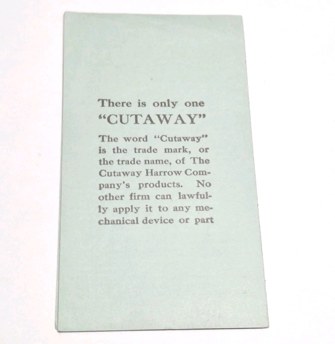 Cutaway Harrow Co Higganum CT Bearings Early Advertising Farm Brochure
