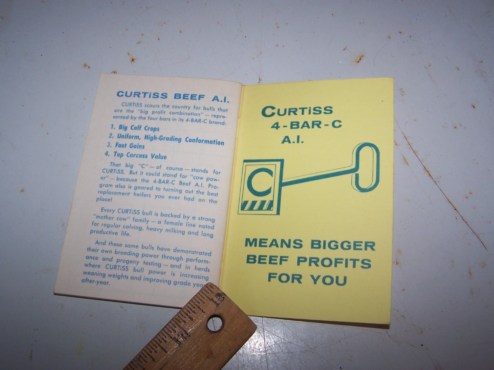 1970 CURTISS BREEDING SERVICE Beef Record Book CARY ILLINOIS