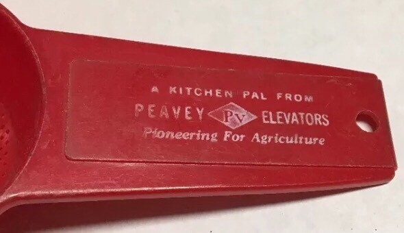 Vtg Peavey Elevators Mini Hand Strainer Agriculture Farming Advertising Promo
