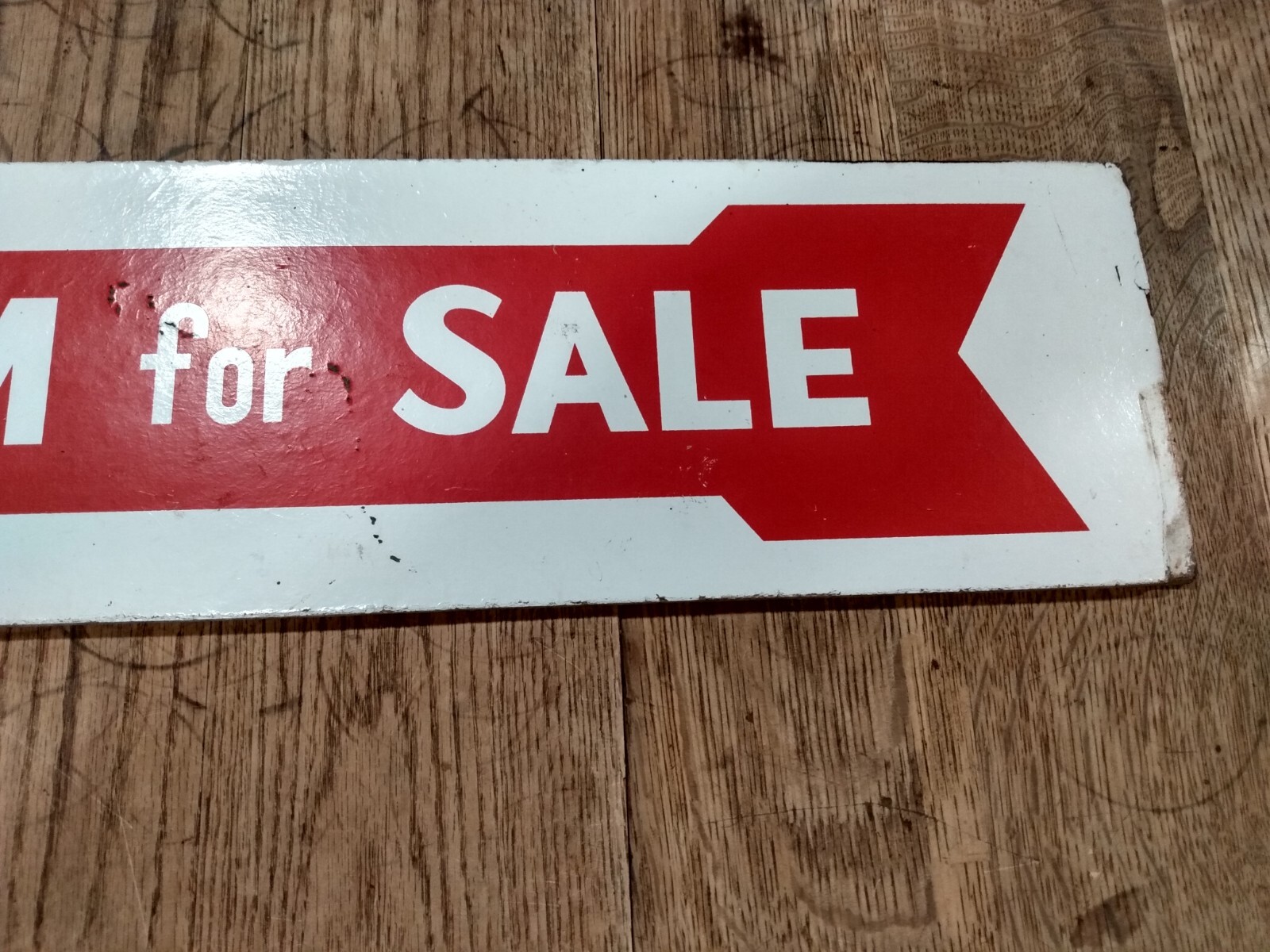 Vintage Farm for Sale Advertising Double Sided Sign Farmhouse Decor