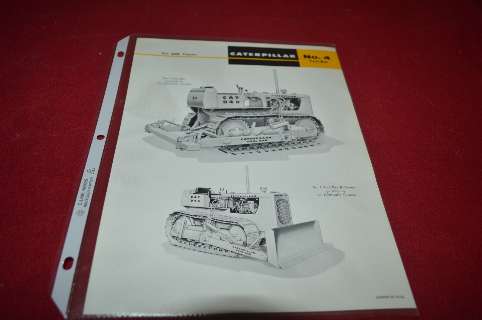 Caterpillar No. 4 Tool Bar For 1966 Dealer&rsquo;s Brochure AMIL16