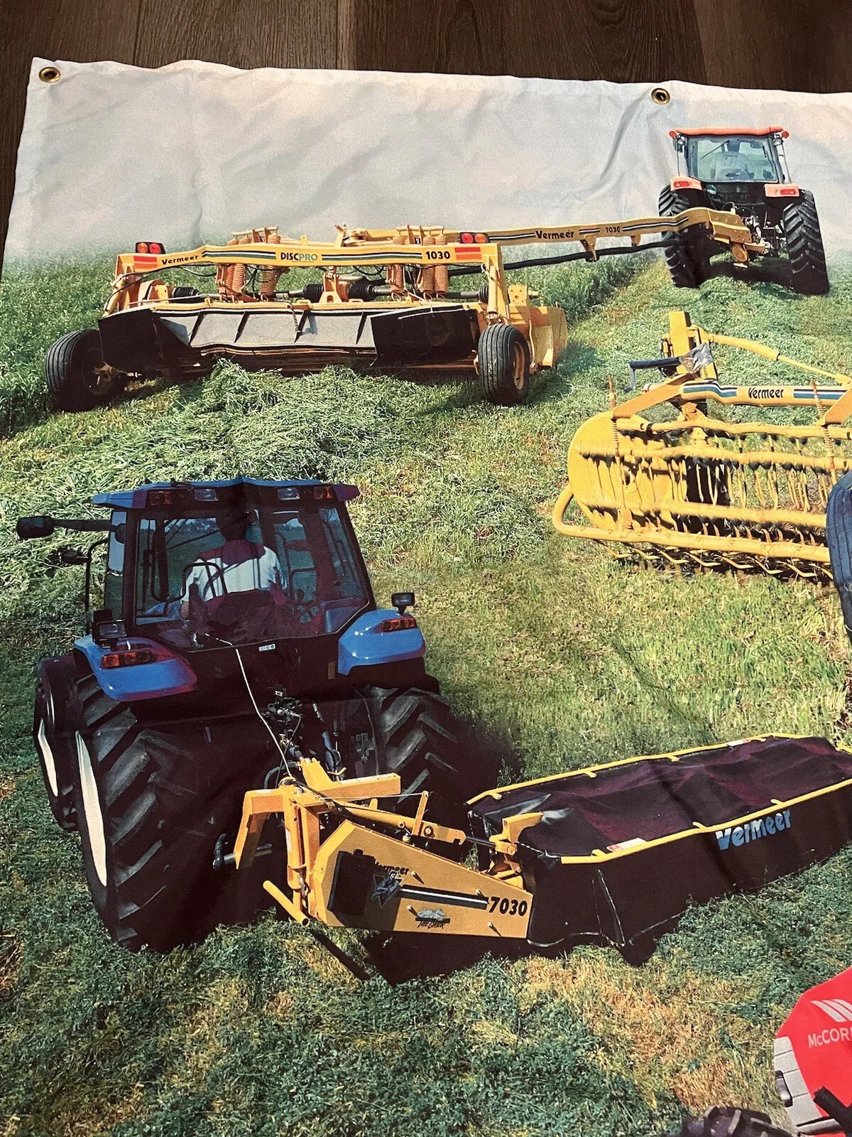 Rare Large 4’x9.5’ Vintage 2001 VERMEER AG Cloth Banner Sign Tractors Farming