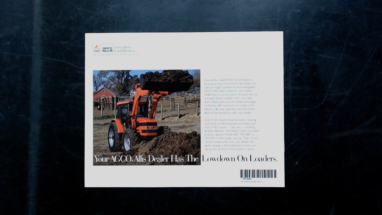 AGCO Allis Allig Loaders Vintage Agriculture Brochure Loader Models