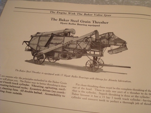 A.D. BAKER TRACTOR & THRESHER Circa 1912 24 Page Catalog Rare