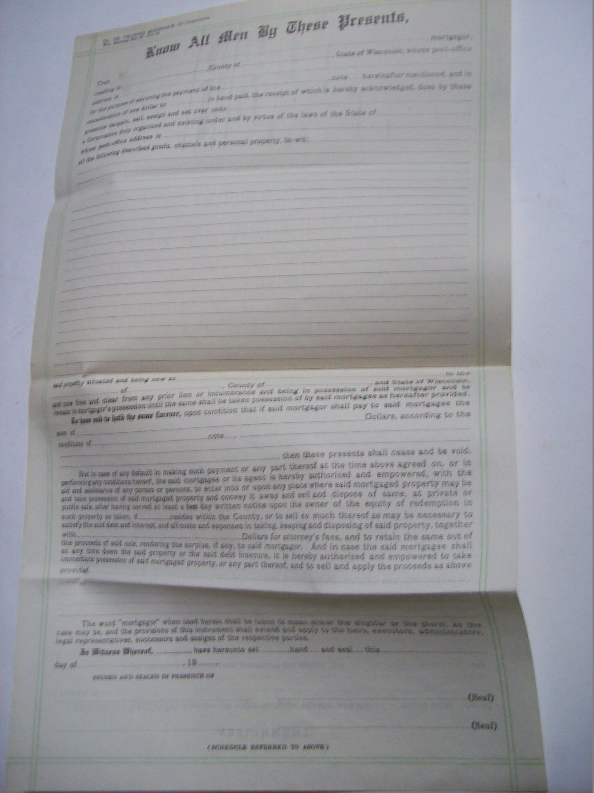 1948 FARM RECORD BOOK, NATIONAL FARM LOAN ASSOCIATION, BARABOO WIS. and MORTGAGE