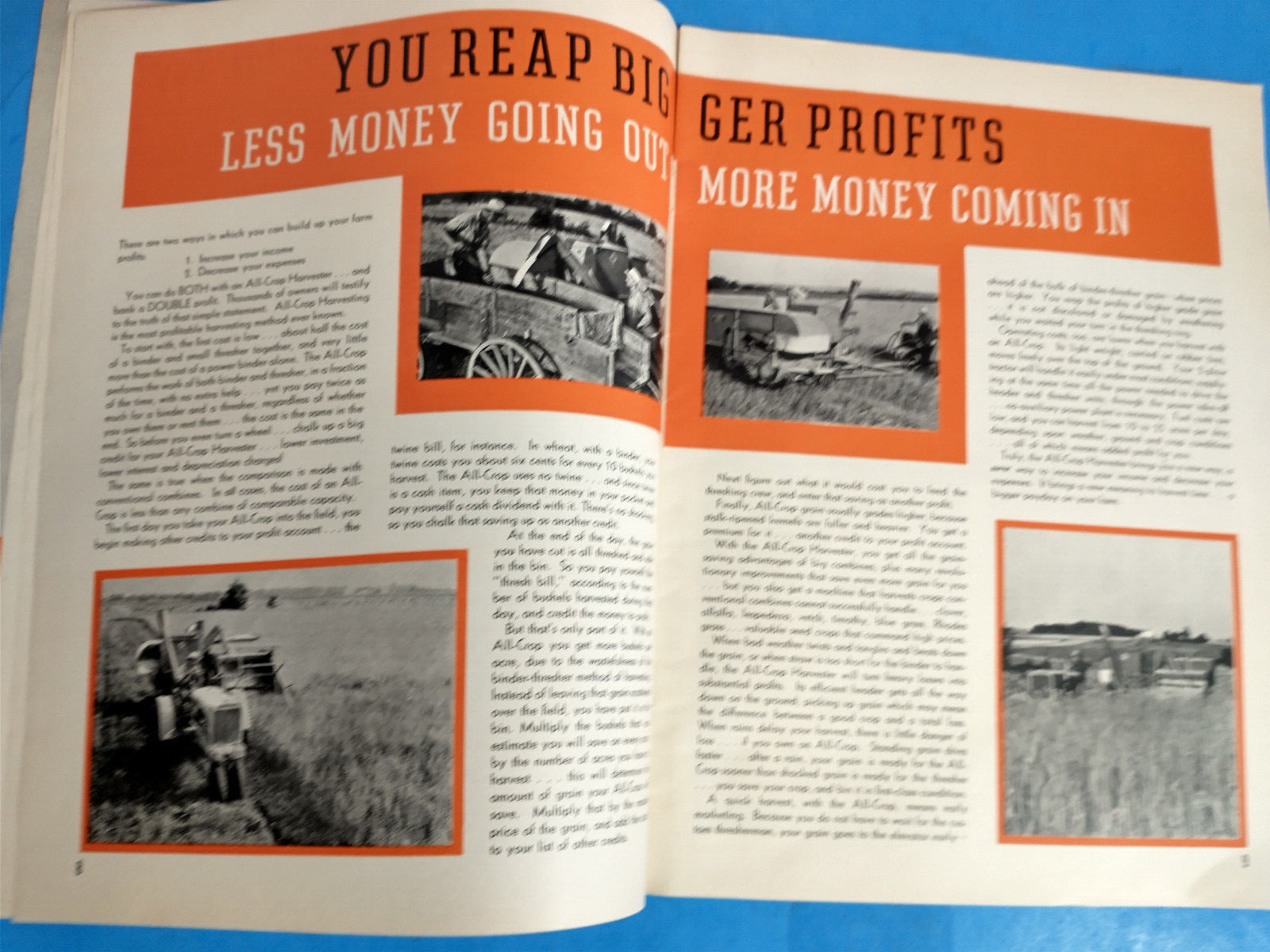 ALLIS CHALMERS HARVESTER ALL CROP TRACTOR 1938 BROCHURE ORIGINAL FARM