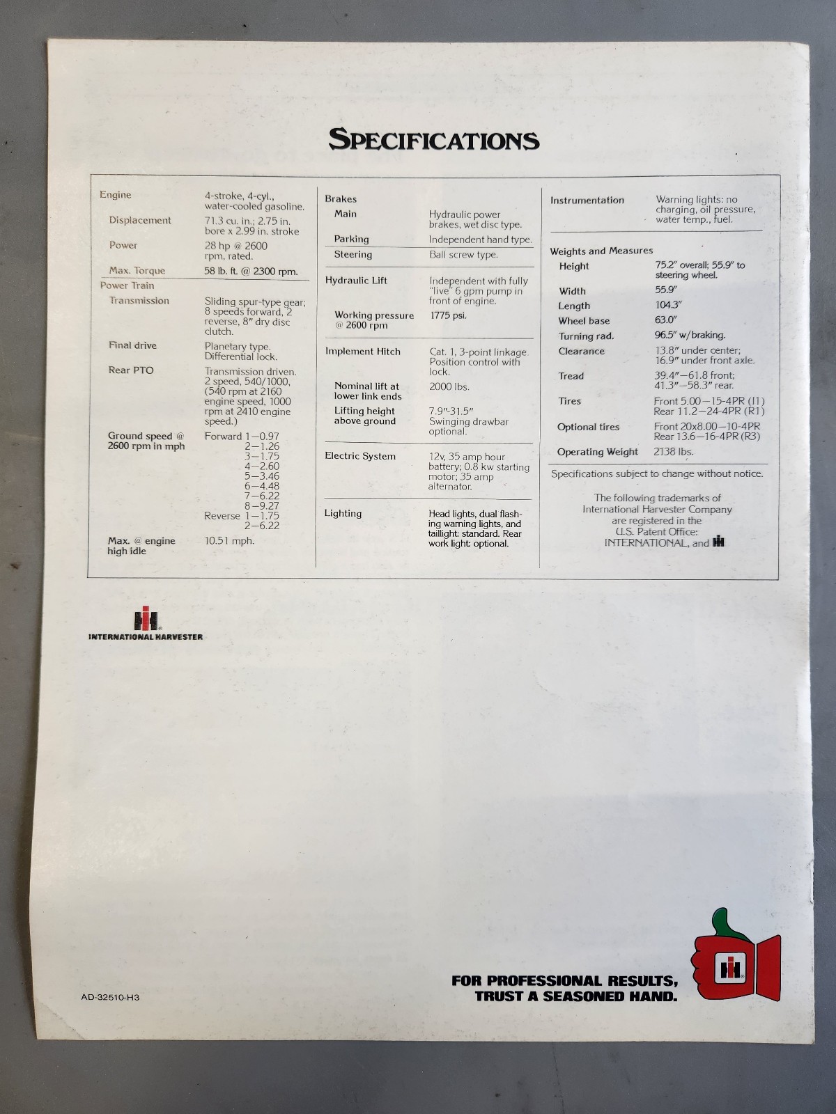 Cub Cadet Sales Brochures