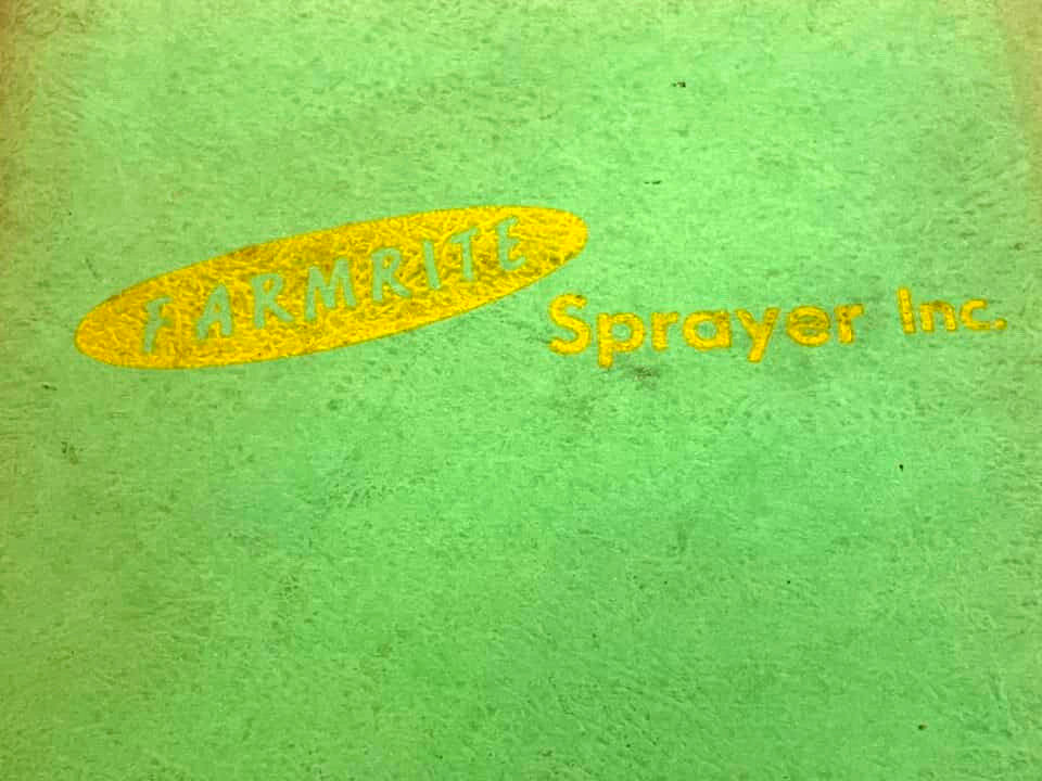 Vintage 1957 Farmrite Sprayer Brochure Ad Binder Delavan Johnson Boomjet Teejet+