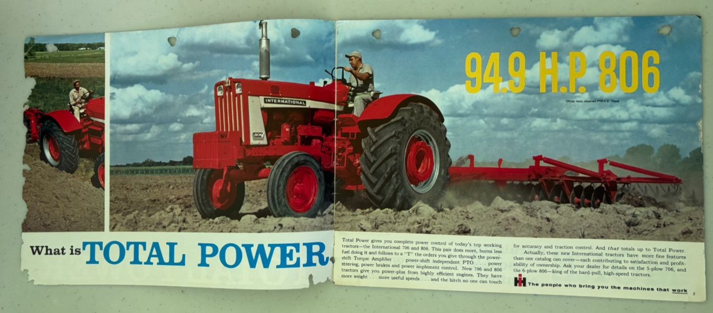 International Harvester 706 806 Tractor For 1964 Brochure DCPA26