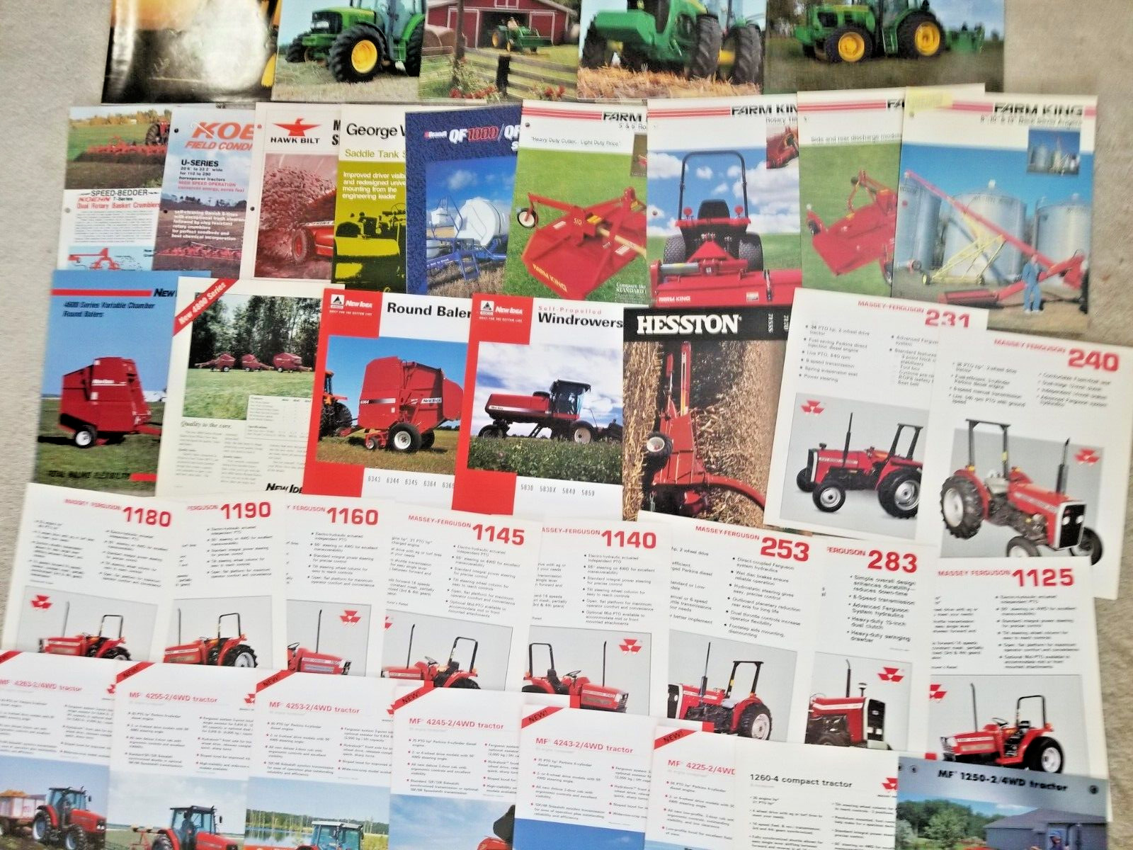 10 Pounds Of Tractor and Implement Brochures/Spec Sheets – 150+ 1980&rsquo;s and Up