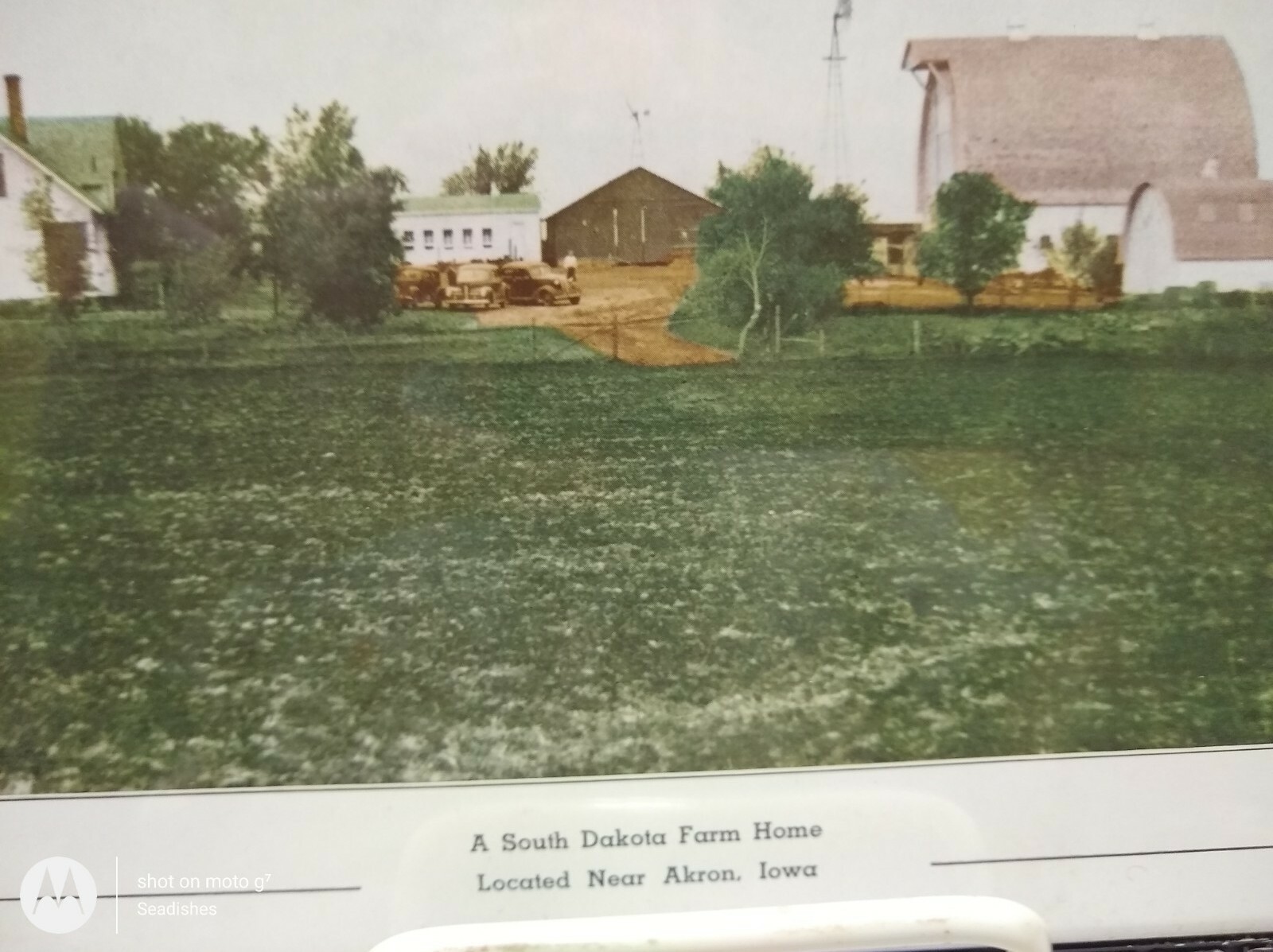 Vintage Akron Feed Mill Phone 30 Akron Ia Advertising Picture W.J.Davidson Owner