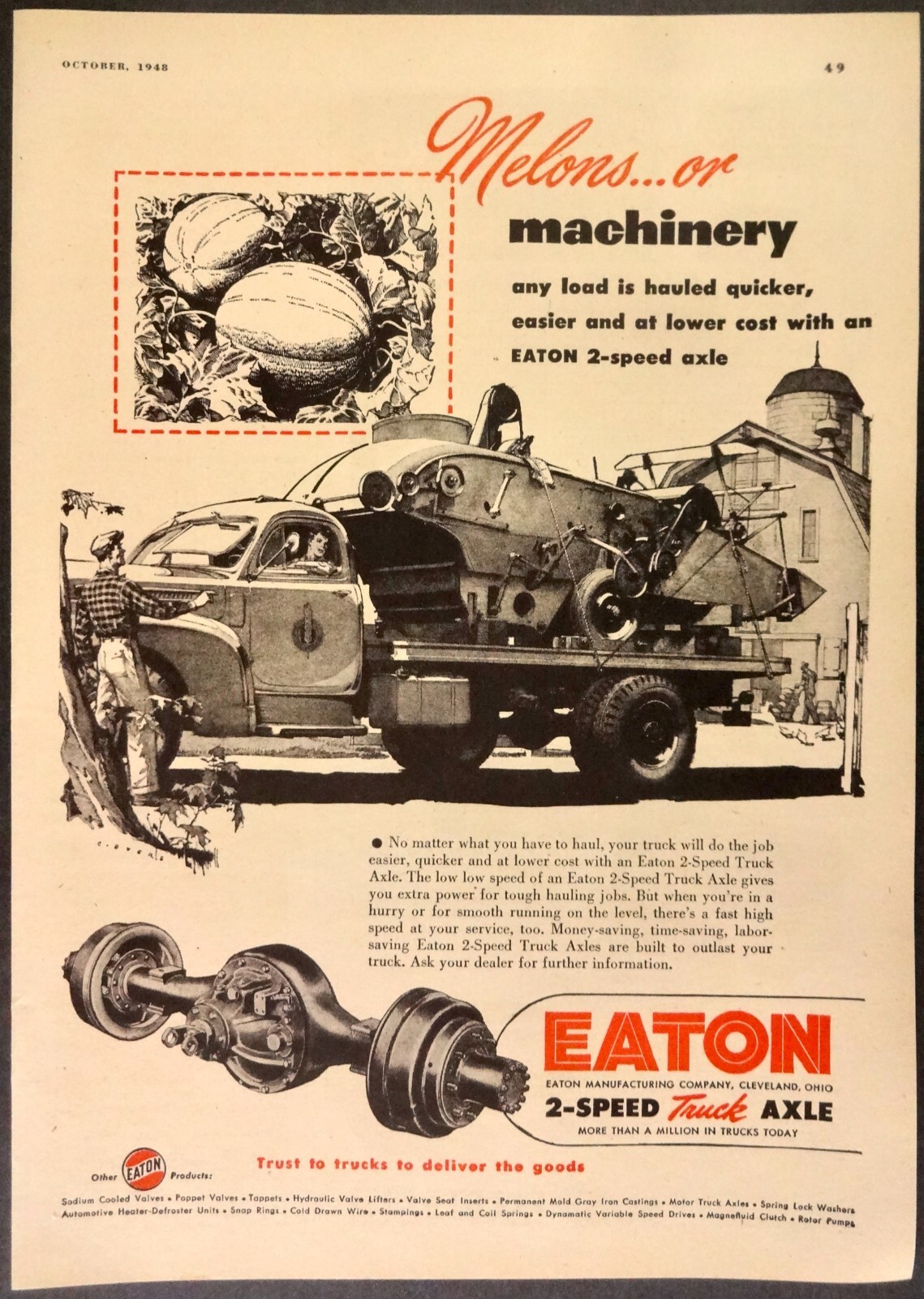 Vintage 1948 Print Ad Eaton 2-speed Truck Axles « Melons…or Machinery »