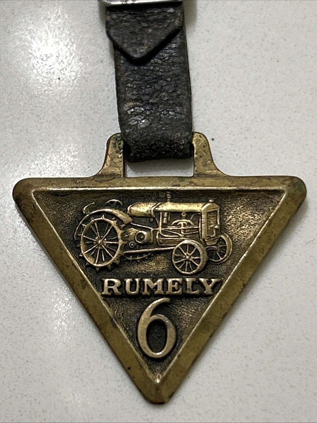 1920s Advance-Rumely 6 Tractor Advertising Antique Pocket Watch Fob LaPorte IN