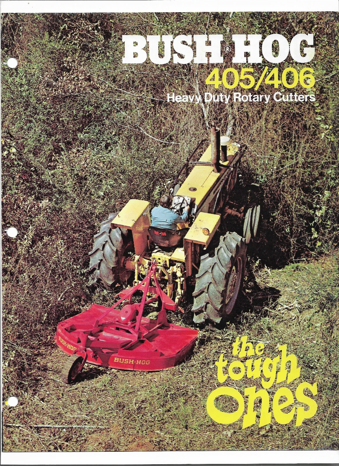 Original Bush Hog Models 405 406 Heavy Duty Rotary Cutter Sales Brochure # BH-16