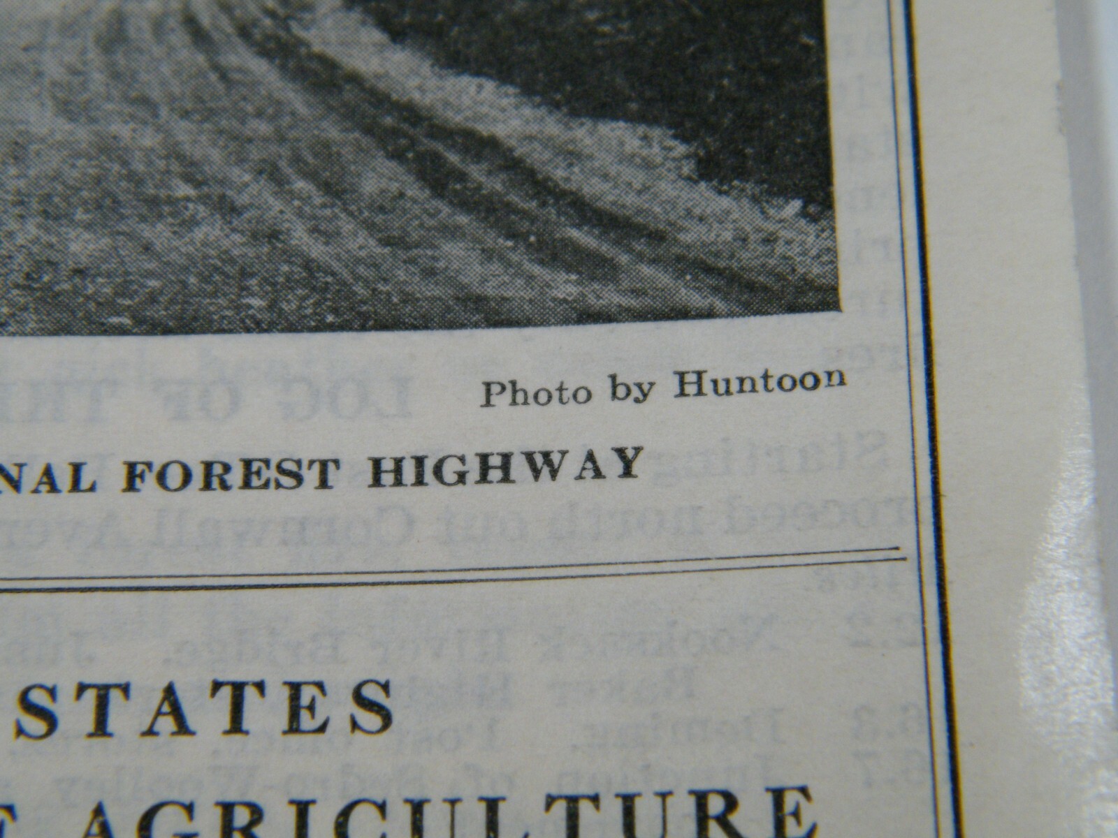 1931 MOUNT BAKER HIGHWAY LOG US DEPARTMENT OF AGRICULTURE