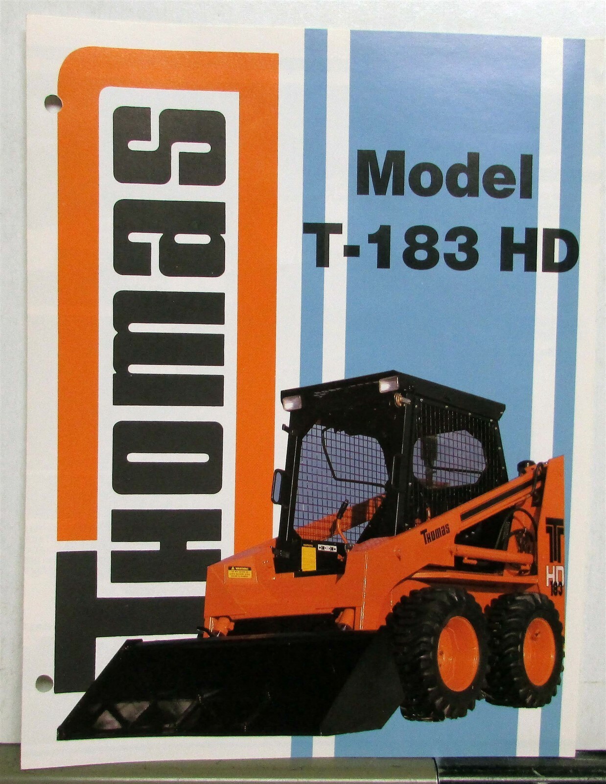 1988 Thomas T-183 HD Specifications Construction Sales Data Folder
