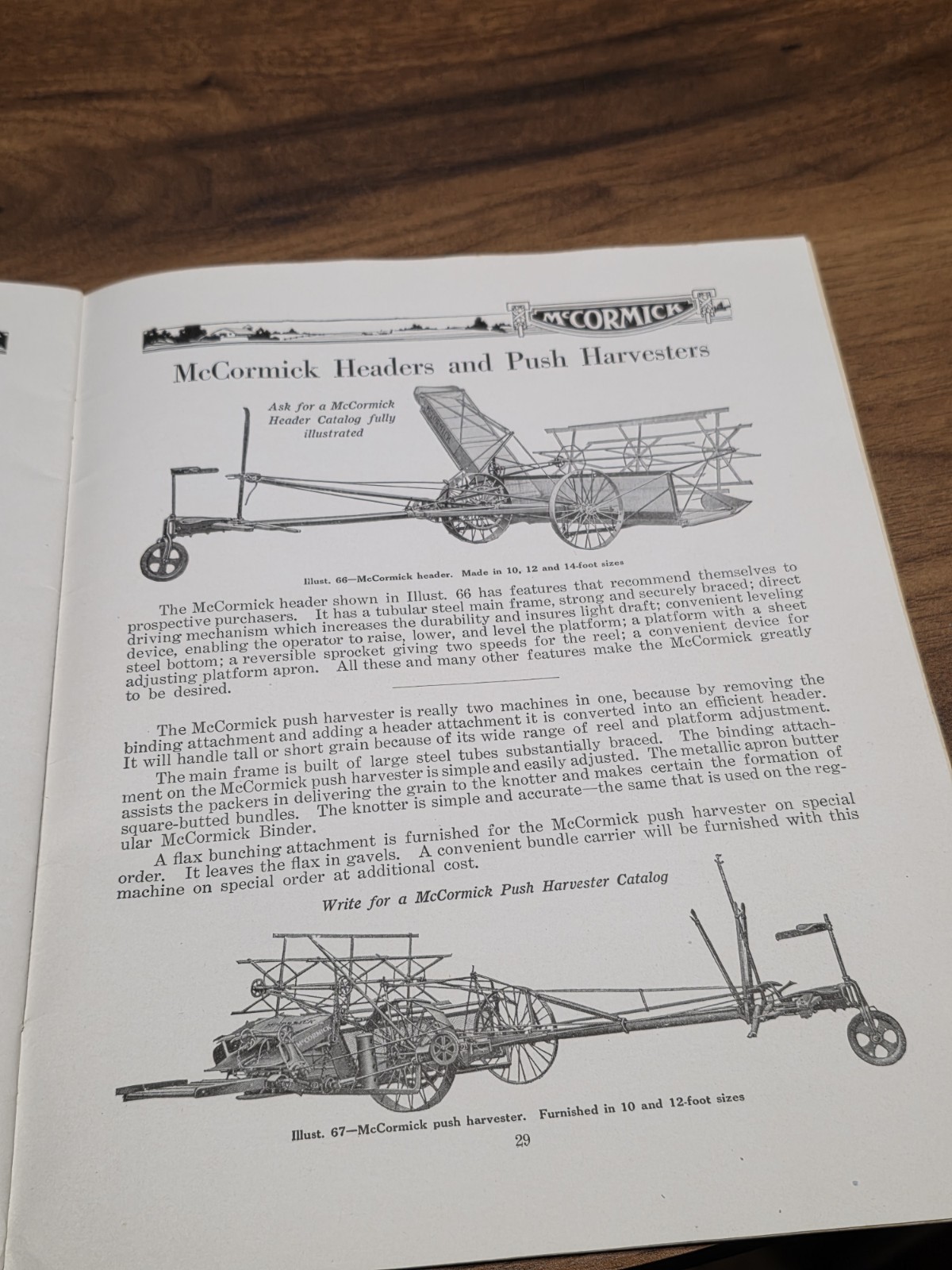Early 1900s McCormick Tractor Catalog Brochure A-10-G Very Nice!!