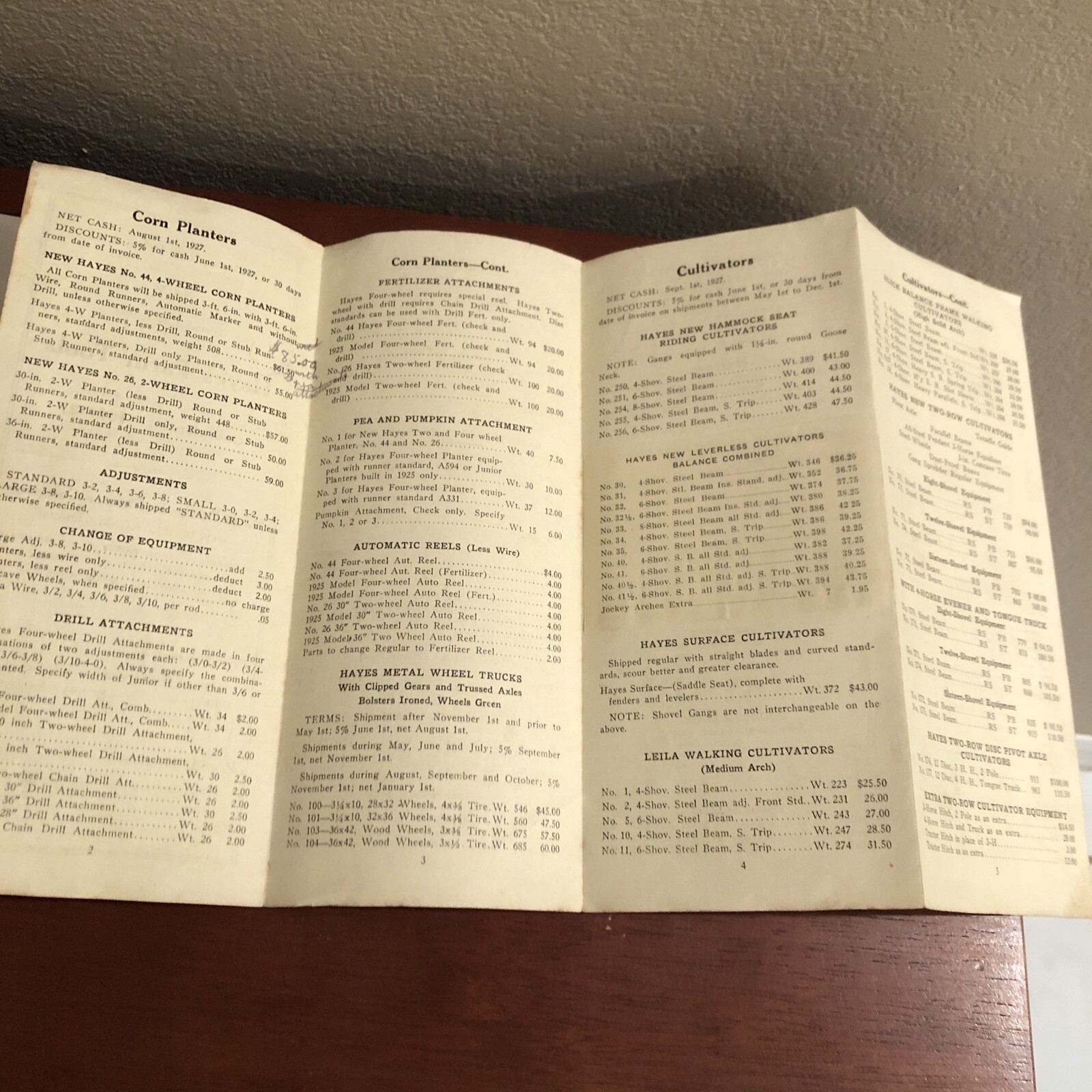 1926 HAYES FARMS TOOLS Dealer&rsquo;s Price List No 56 ~ Pump ~ Galva, IL ~ AUTHENTIC!