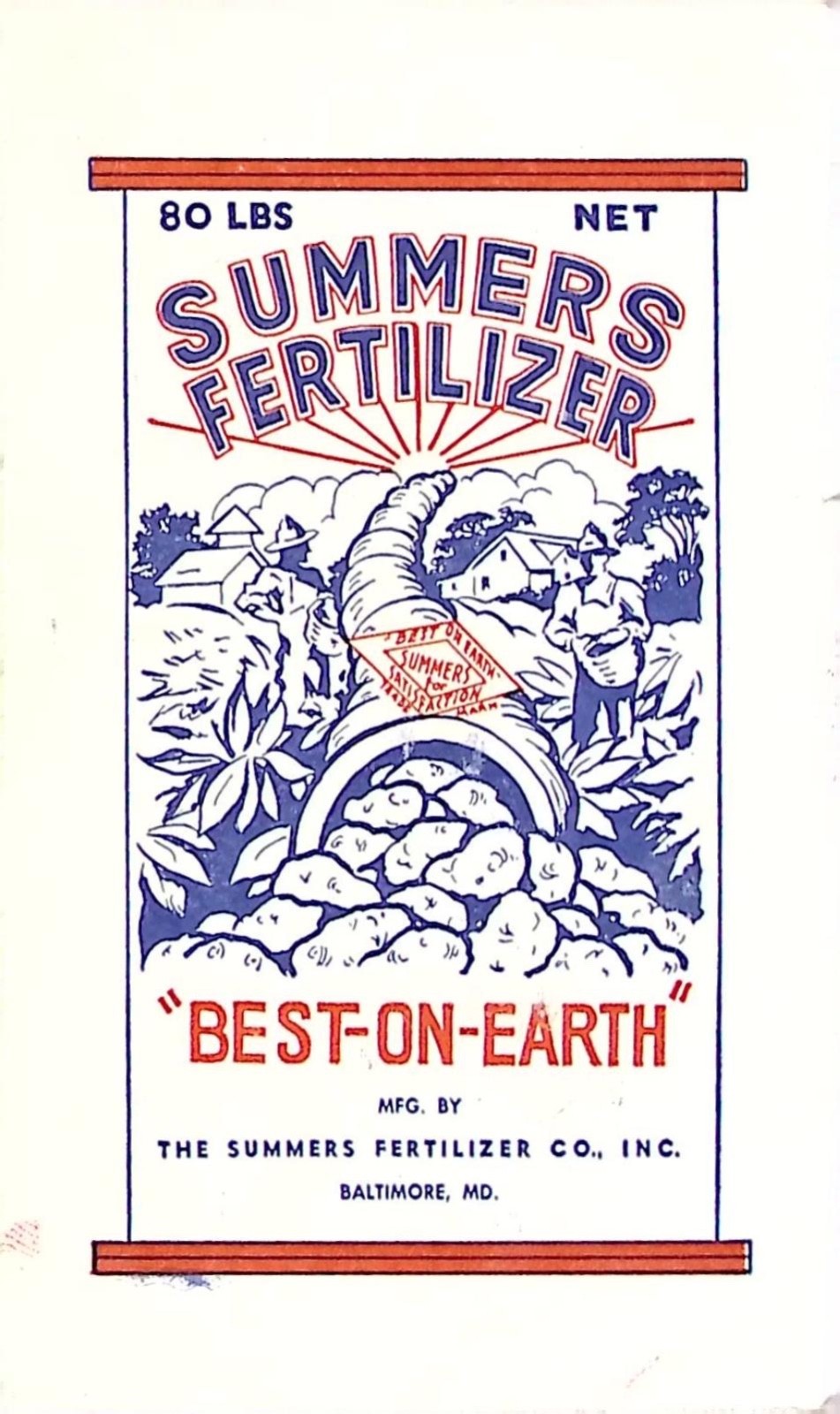 Vintage Summers Fertilizer Co. Baltimore Advertising Needle Pack Booklet