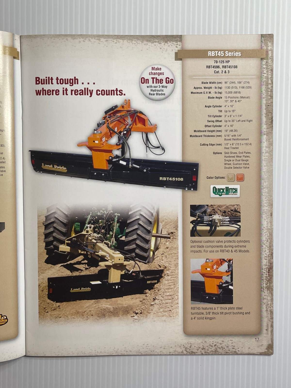Land Pride Dirt Working Tools Sales Brochure *2011* (Showroom Sales Book)