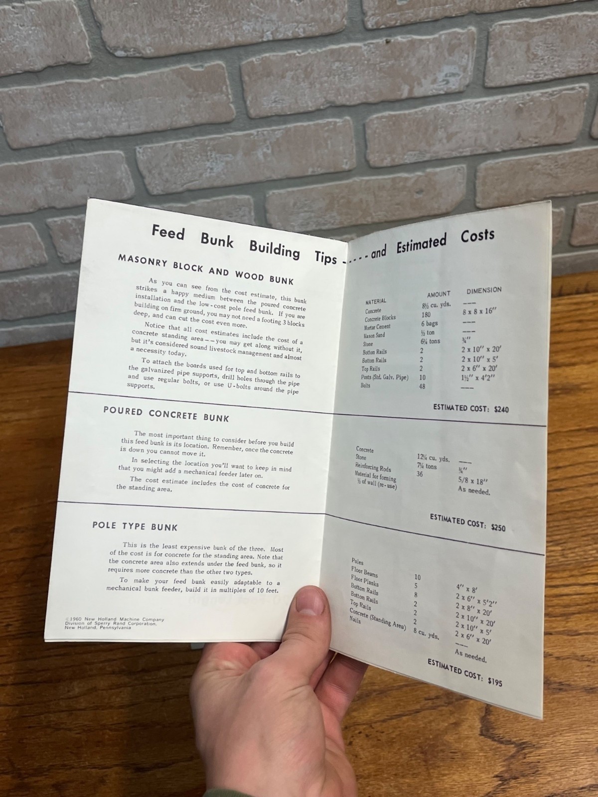 Vintage New Holland Farm Sale Brochures Feed Bunks 131 Bale Carrier 155 Elevator