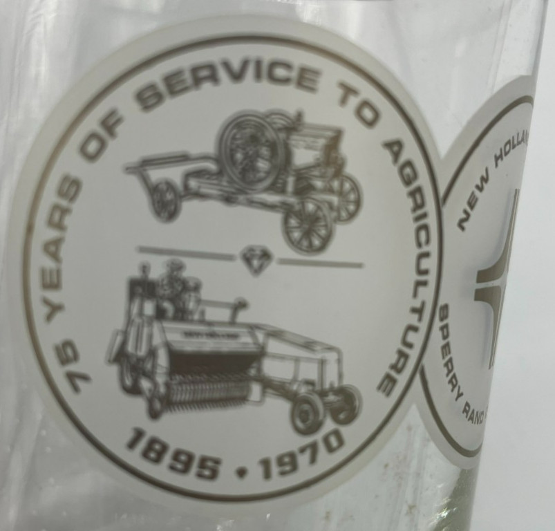 Sperry Rand New Holland Division 8 Glass Set 75yr to Agriculture