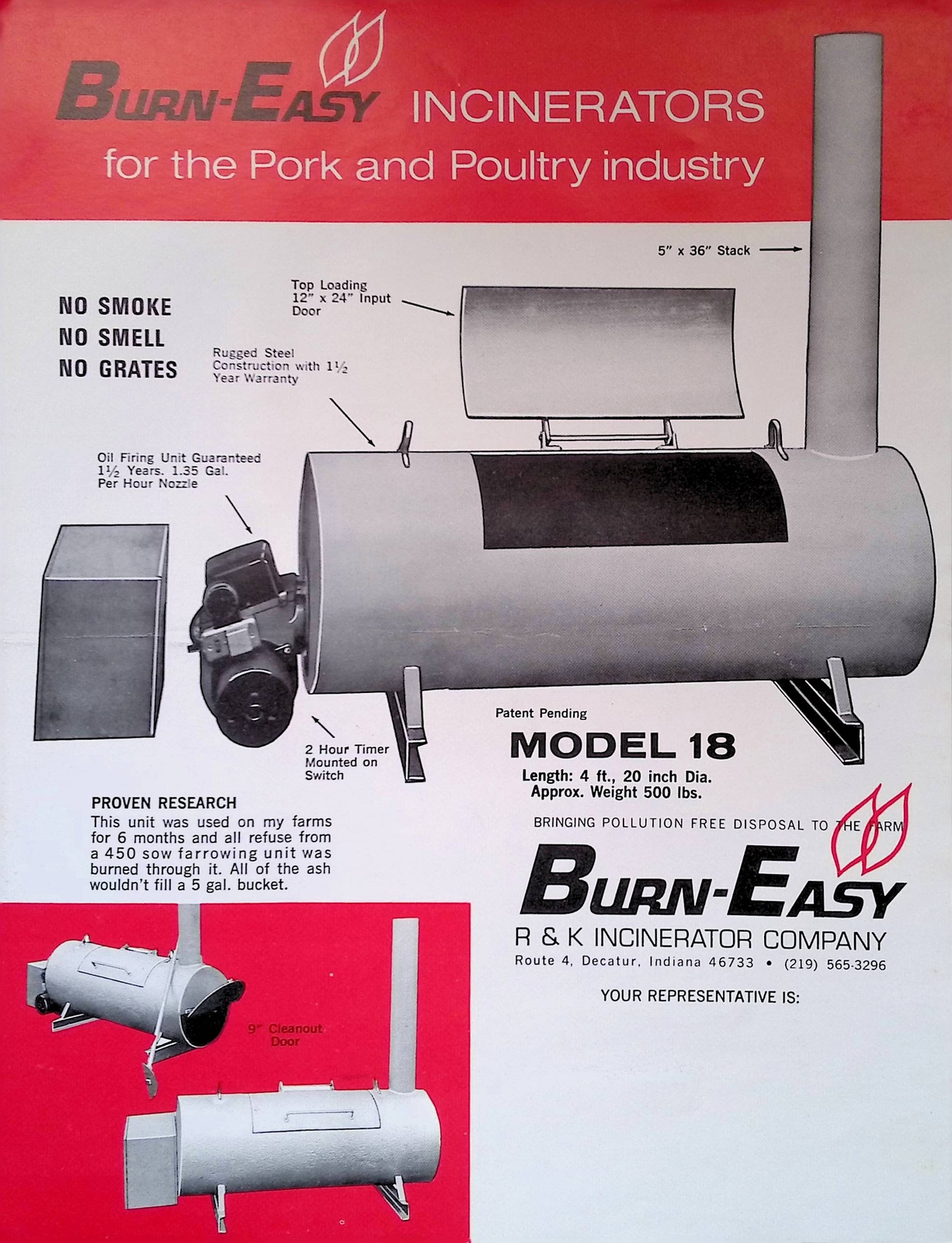Vintage Farm Advertisement Spec Sheet Effortless Livestock Disposal Solutions
