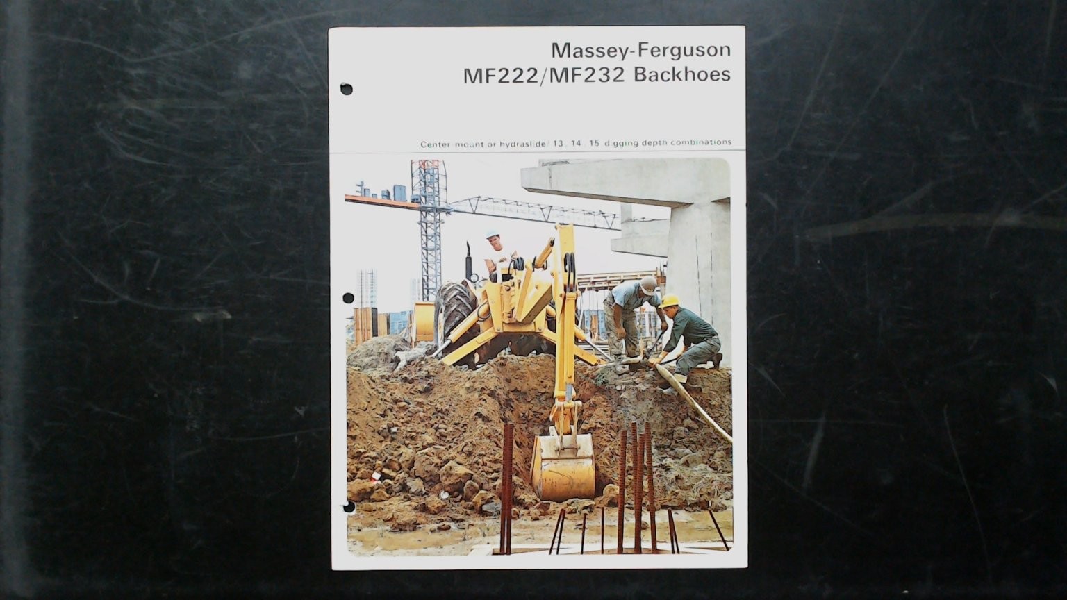 Massey-Ferguson MF222 MF232 Backhoes Agriculture Brochure Vintage