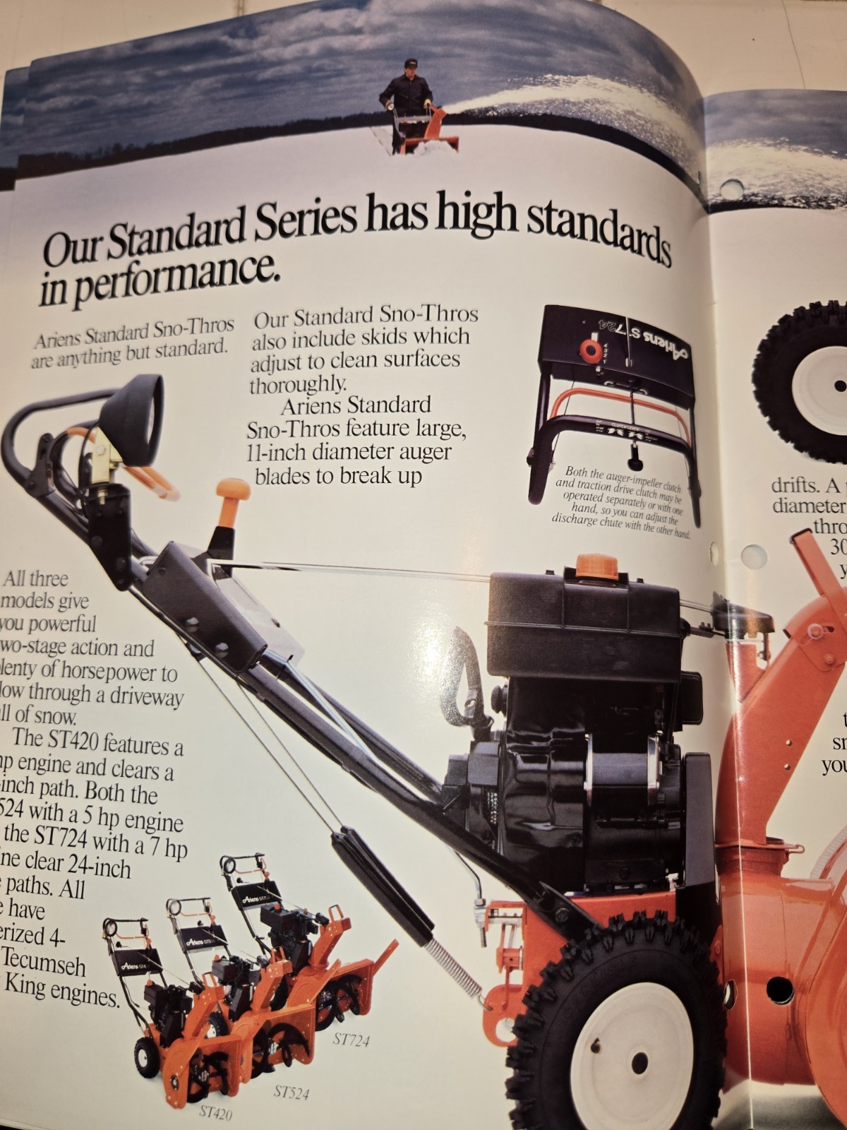 1987 1988 ARIENS DEALERSHIP ADVERTISING BROCHURES SNO-THROS