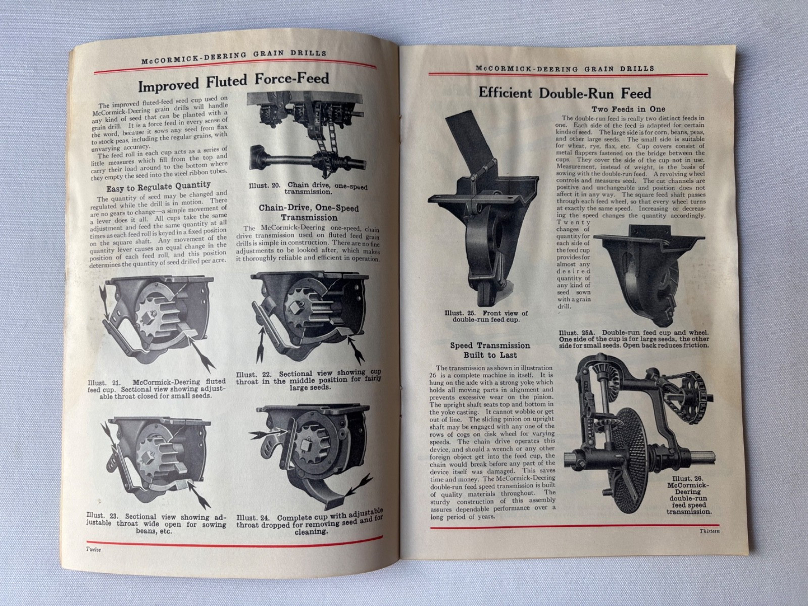 Antique McCormick-Deering Grain Drills Catalog Circa 1931 Great Illustrations