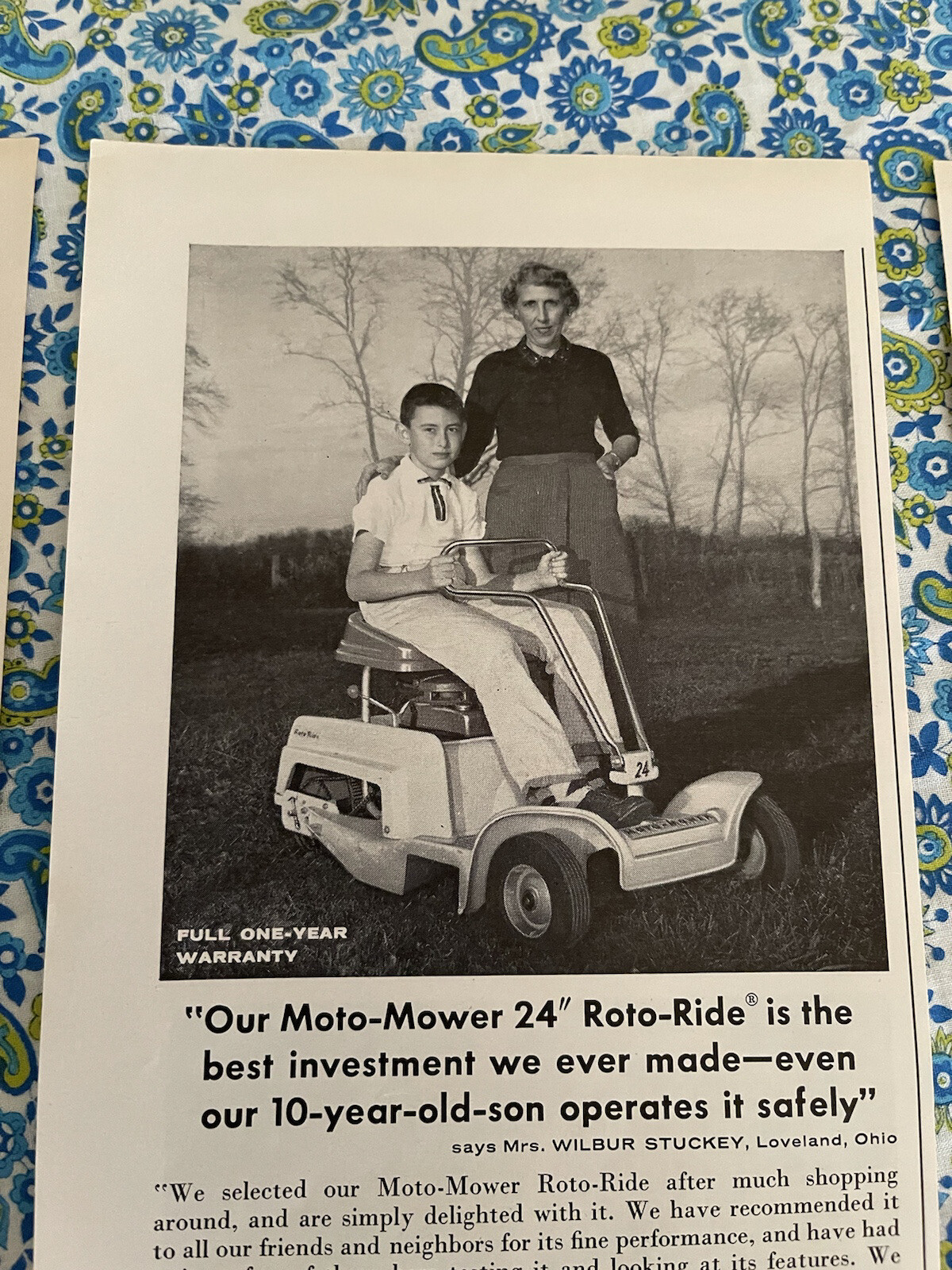 (3) Vintage 1959 Moto Mower Lawn Mower Print Ad Qty 3