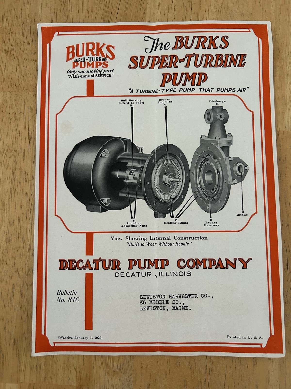 1929 Decatur Pump Company Catalog No 84C