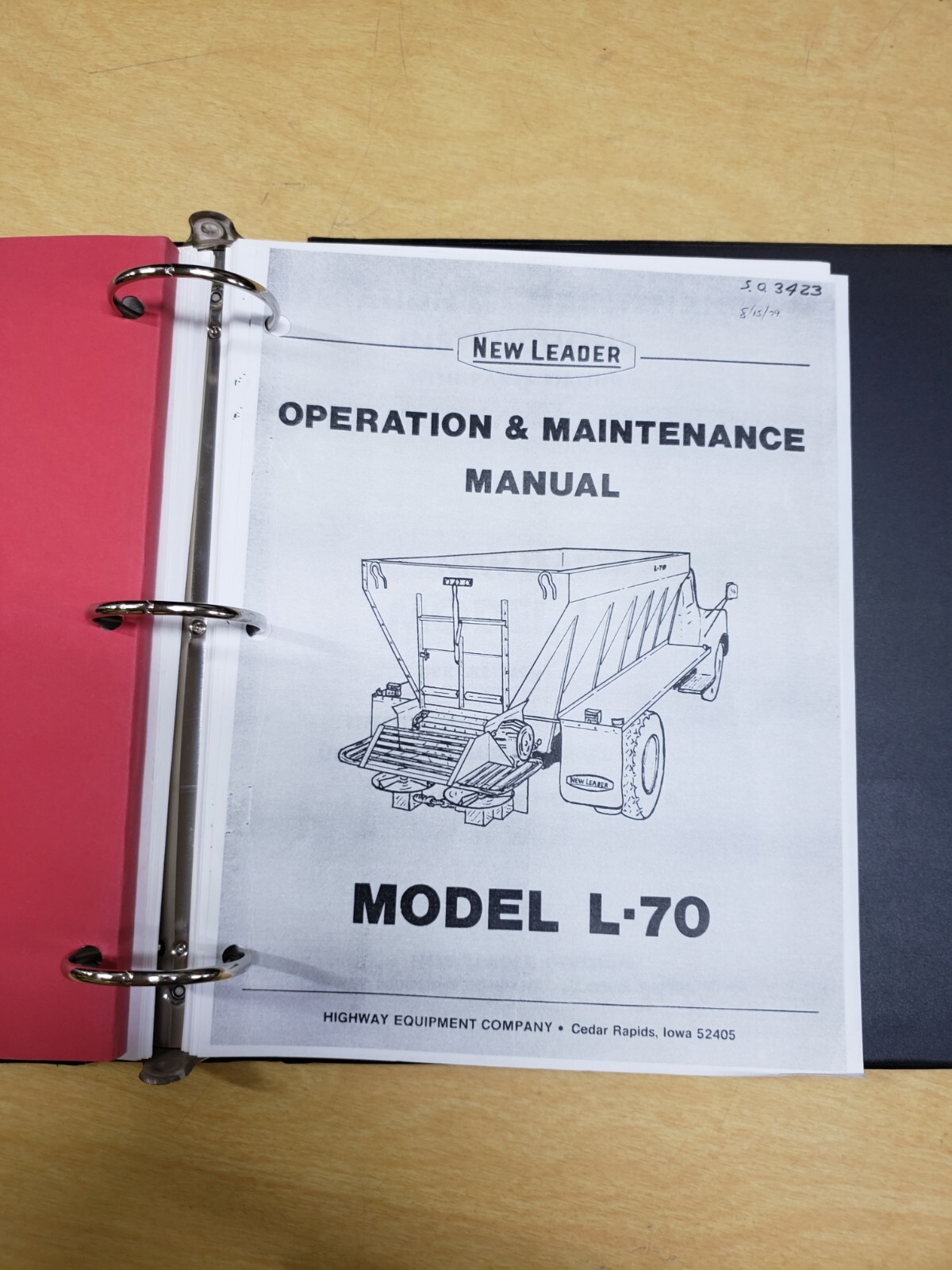 New Leader L-2020 L-70 L-30 Spin Spreader Operation Manuals with Parts List