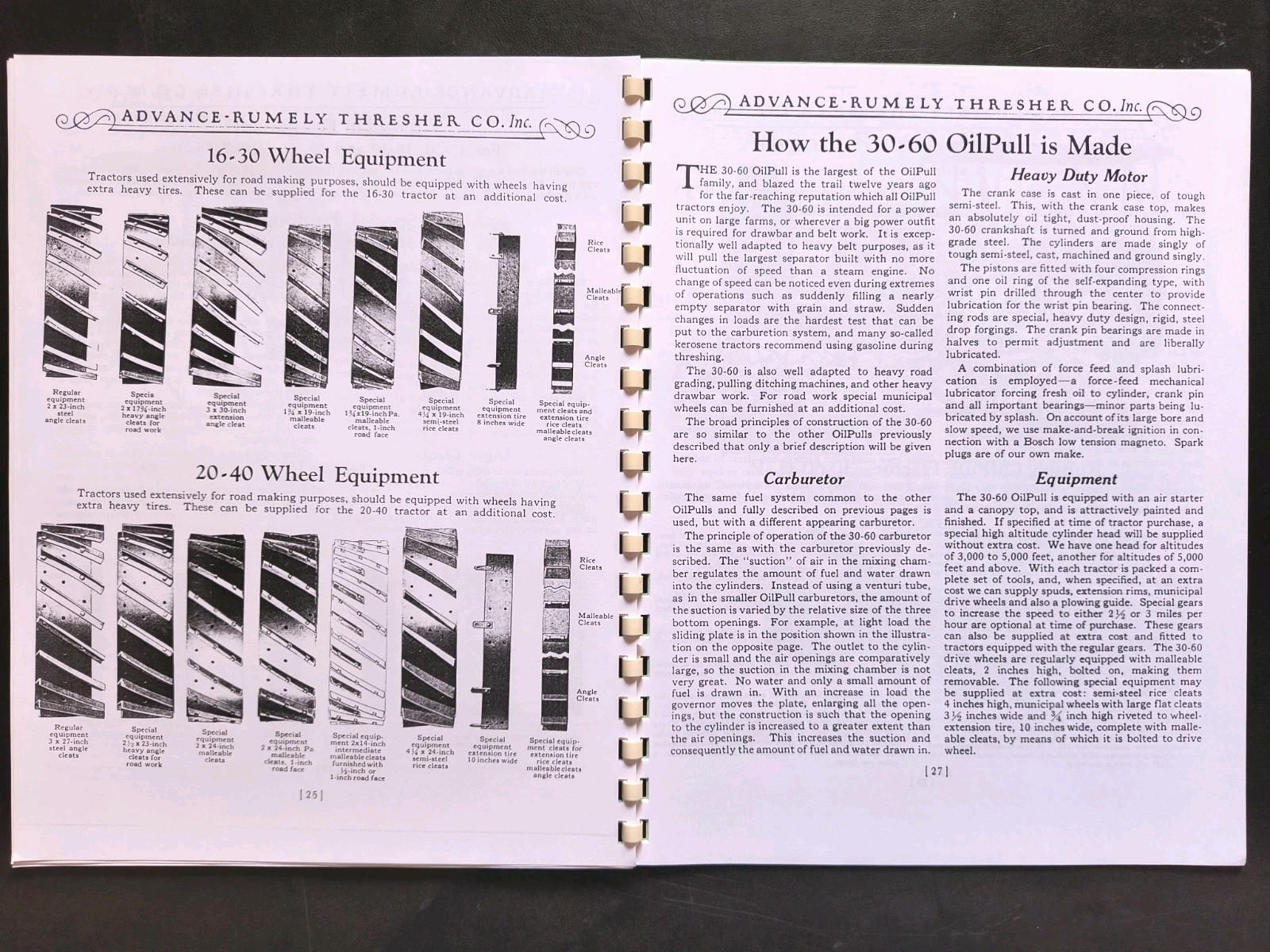 Rumley Oil Pull Tractor Dealer Brochure Owners Manual Print Advertising Reprint