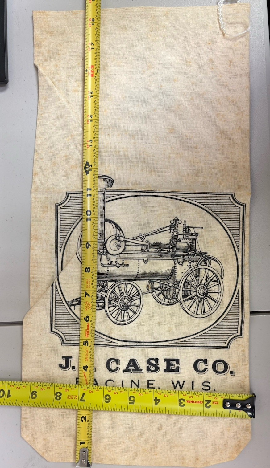 Vintage JI Case Keepsak Bag Racine Wis. Old No. 1 Train 1983 Farm Wife News
