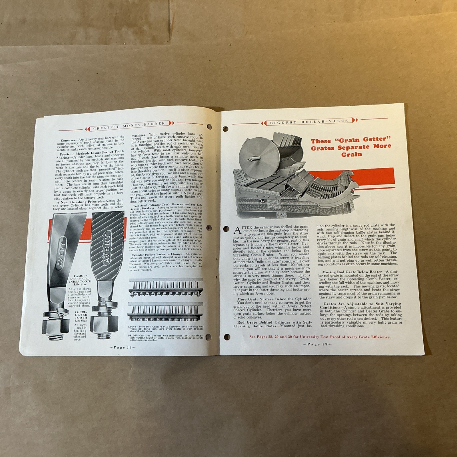 Vintage Original Threshers Catalog Avery Power Machinery Co. As Is INV-P1059