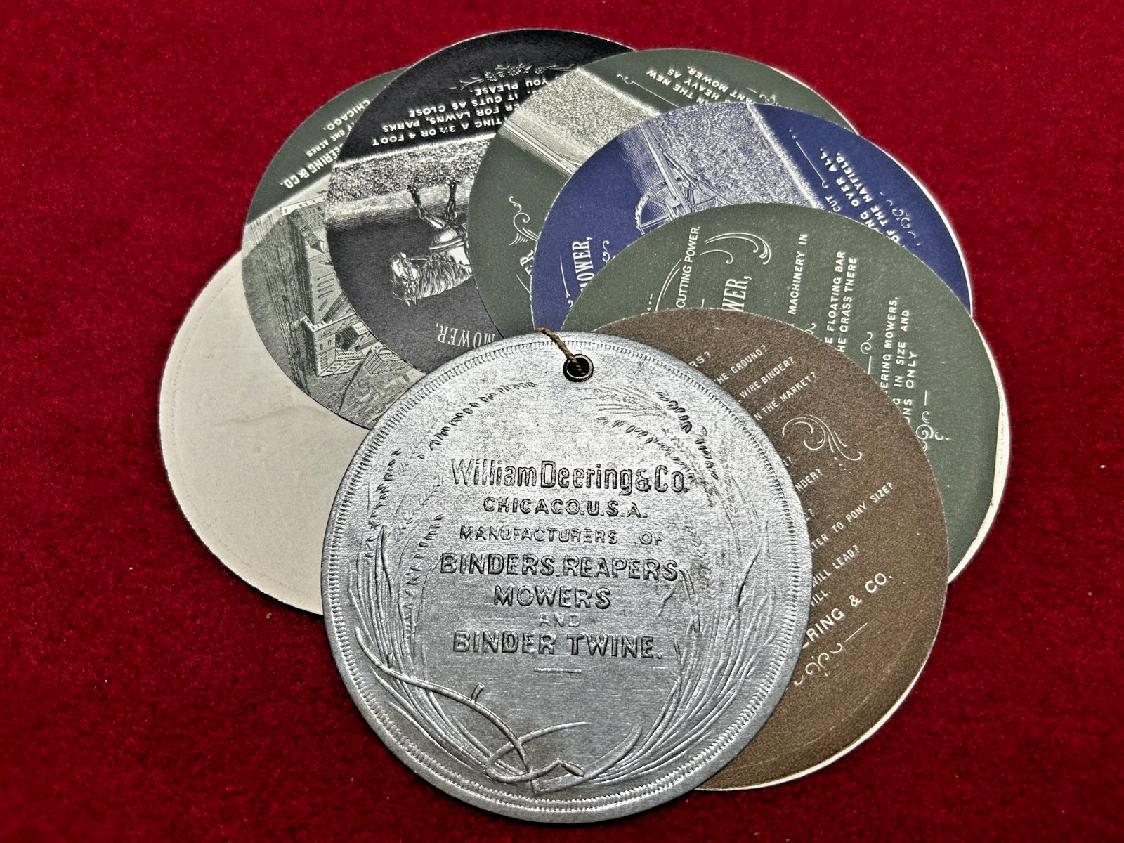 1893 Columbian Exposition – William Deering & Co. Advertising Disks