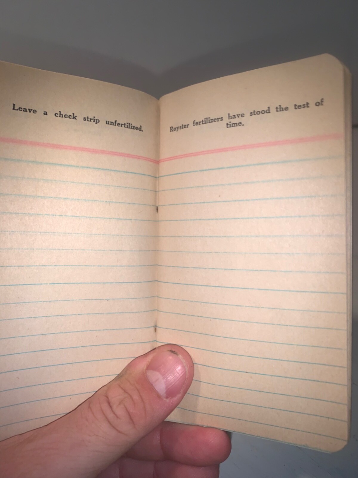 F.S. ROYSTER GUANO COMPANY (Norfolk Virginia) vintage 1935/36 Pocket Notebook