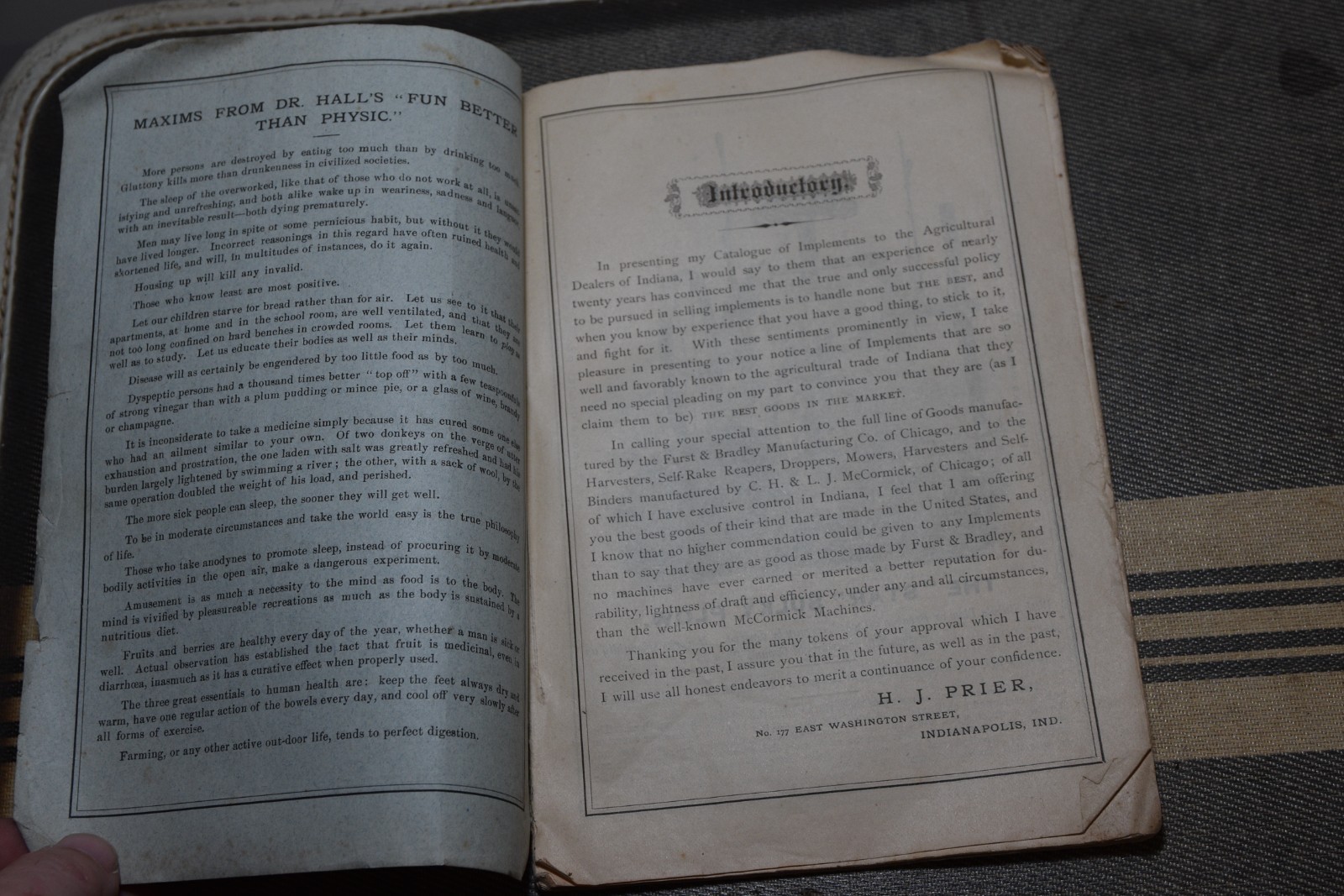 1878 H.J Prier McCORMICK&rsquo;S Farming Implements CATALOGUE Illus Original Complete