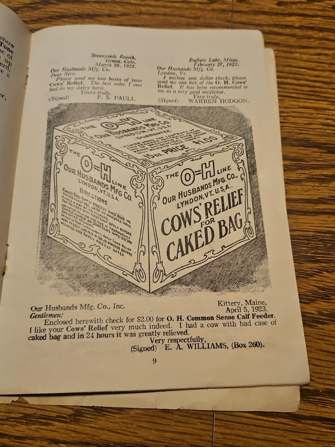 Vintage 1924 Our Husbands Company Cow Book, Lyndon, Vermont Cowtone Cows Calves
