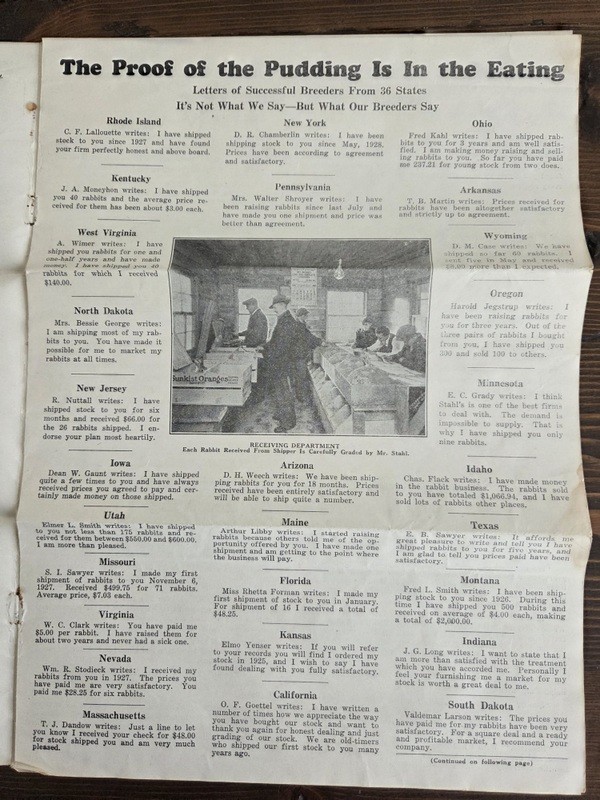 1932 Rabbit and Fur Farming Magazine Vol 2 Number 6 Homestead Husbandry
