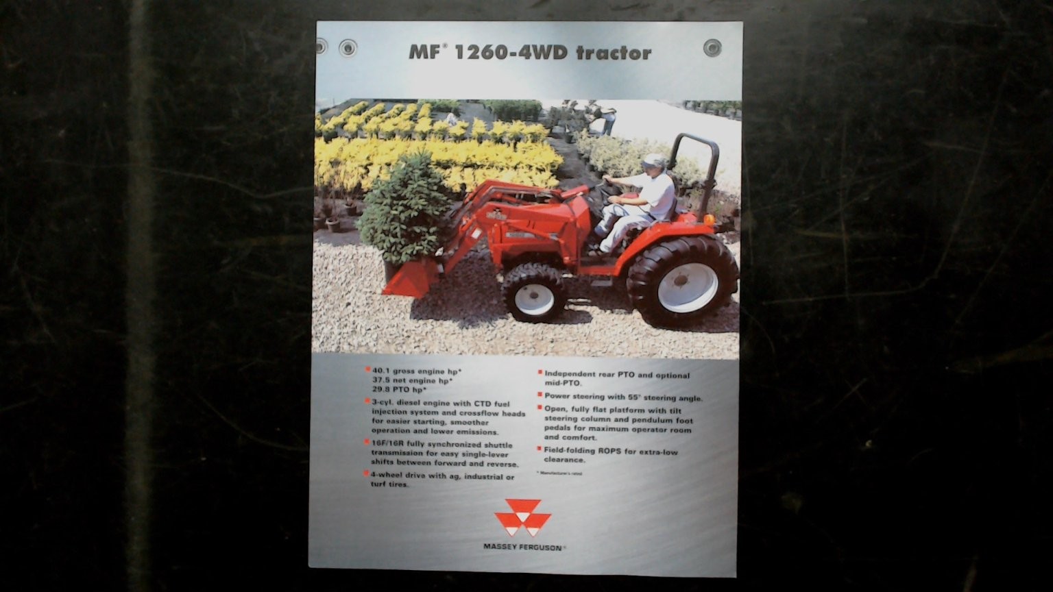 Massey Ferguson MF 1260-4WD Tractor Brochure Vintage Agriculture