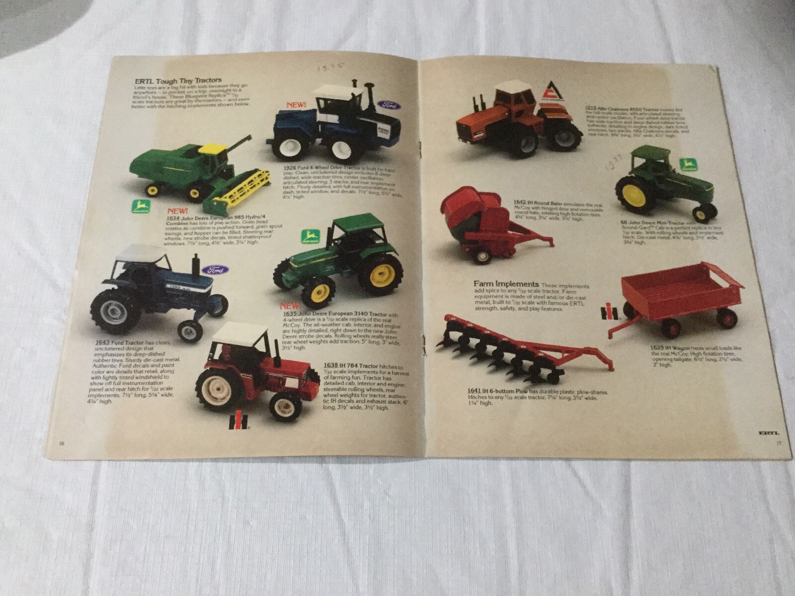 Joseph L. Ertl Steel And Die- Cast Toys 32 Pages Sales Brochure