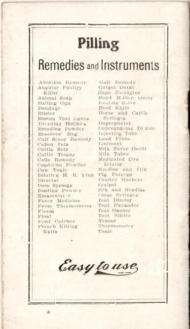 The Pilling Easy to Use Cattle Instruments.. Catalog, George Pilling & Son, 1908