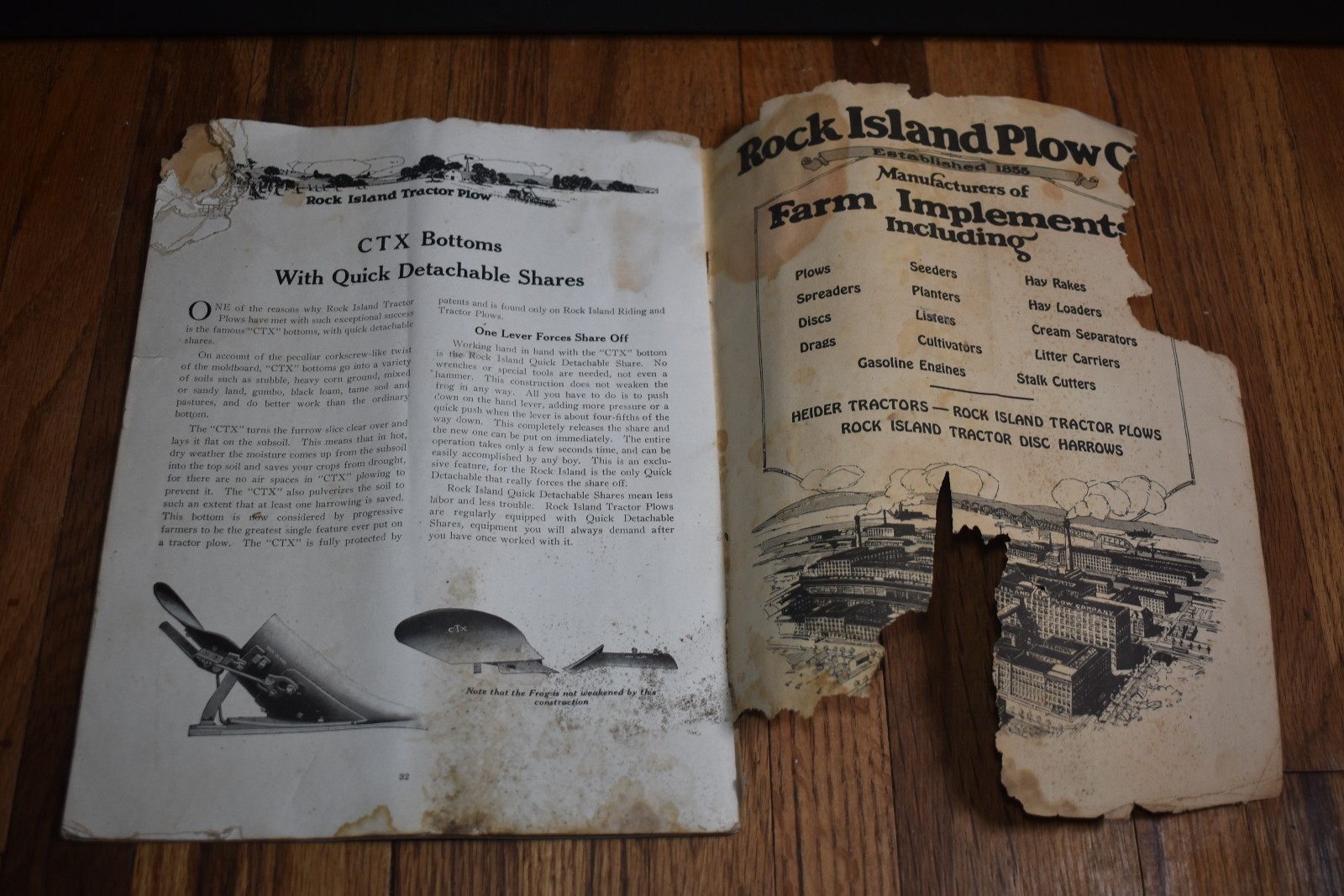 Vintage Heider Tractors Rock Island Plow Company Advertising Farm Sales Brochure